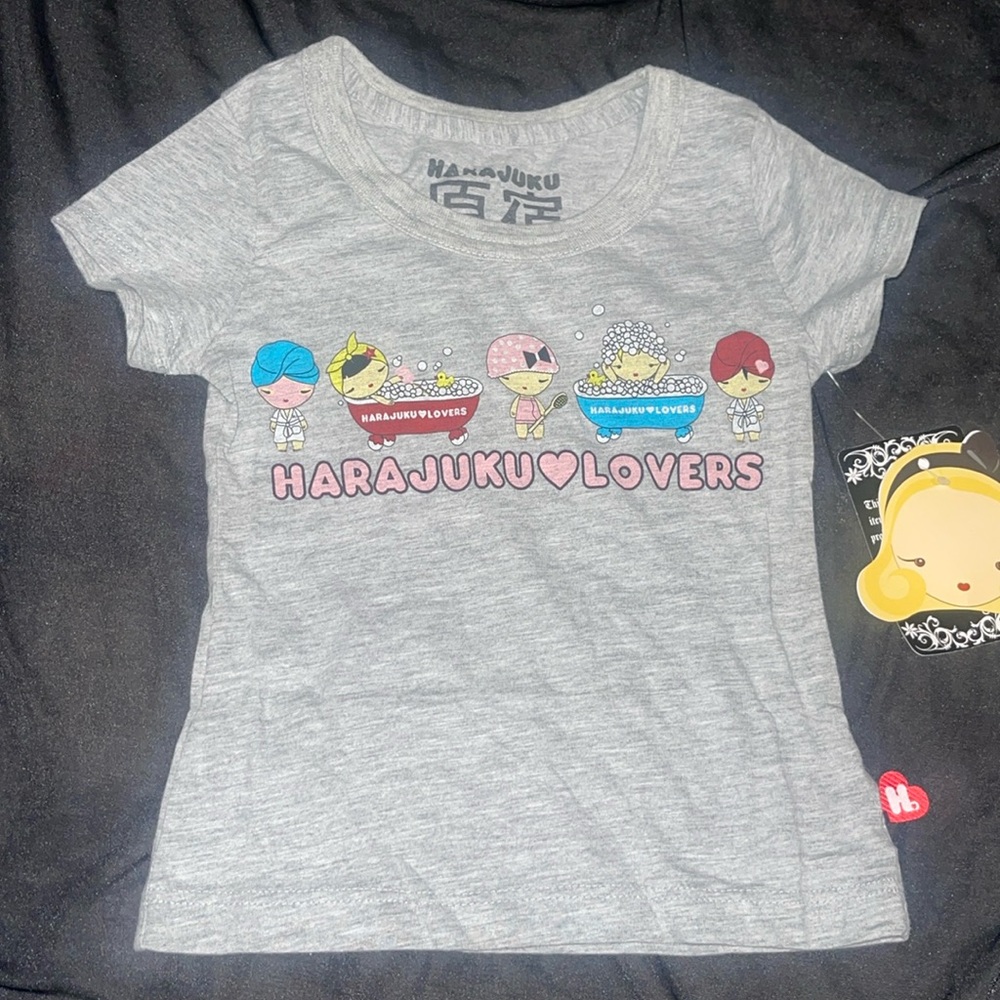 New Gwen Stefani Harajuku Lovers Bathing Little Girls Toddler Top Tee T-shirt 2T